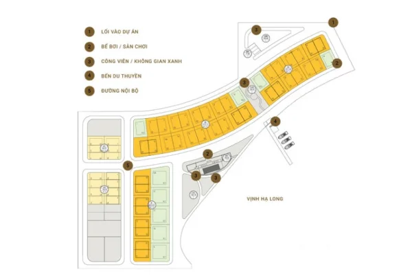 Mặt bằng tổng thể dự án Pearl Villas Hạ Long