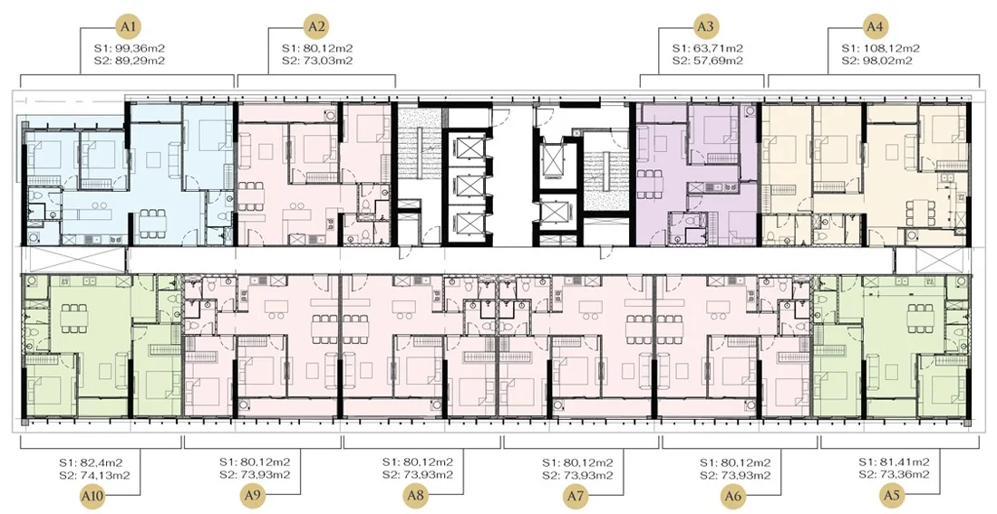 Mặt bằng căn hộ Central Residence - Gamuda City Hà Nội