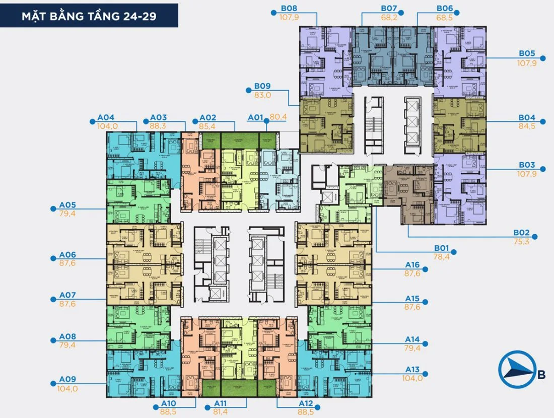 Mặt bằng dự án căn hộ Bid Residences Hà Nội Mặt bằng dự án căn hộ Bid Residences Hà Nội
