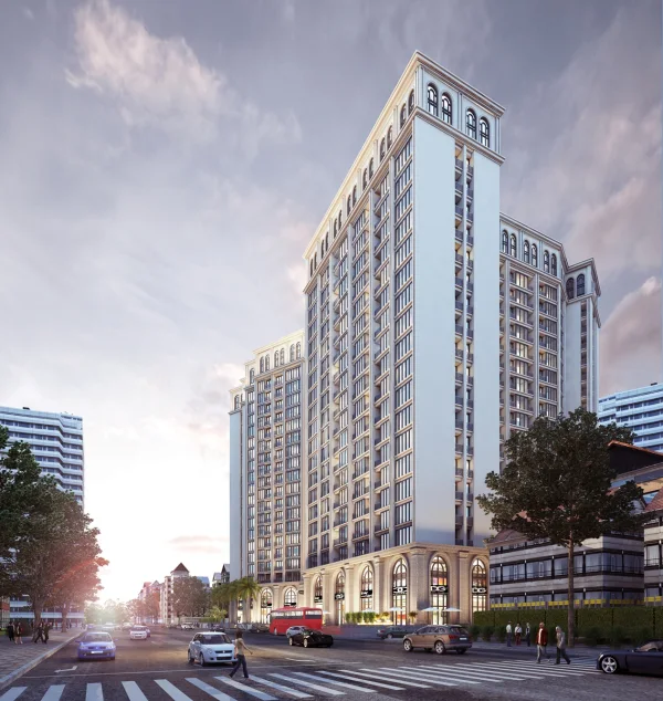 Phối cảnh căn hộ Hanoi Aqua Central quận Ba Đình