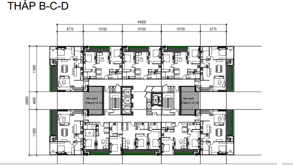 Tháp B C D dự án căn hộ Sunshine Green Iconic Long Biên