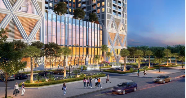 Phối cảnh khối đế trung tâm thương mại của dự án căn hộ The Zei Mỹ Đình