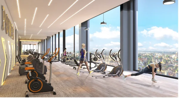 Phối cảnh khu tập gym trong dự án căn hộ The Zei Mỹ Đình