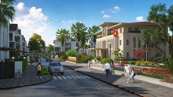 Phối cảnh nhà hành chính KĐT Dương Nội