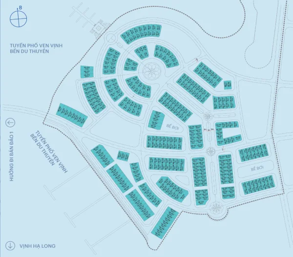 Mặt bằng tổng thể dự án Harbor Bay Ha Long