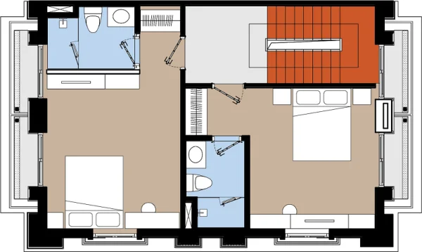 Mặt bằng tầng 2, 3, 4 mẫu nhà điển hình dự án Harbor Bay Ha Long