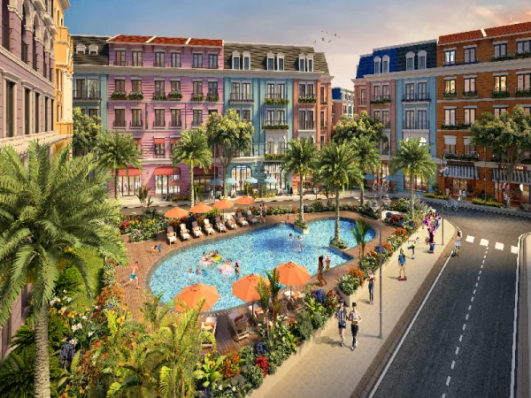 Phối cảnh hồ bơi nội khu dự án Harbor Bay Ha Long