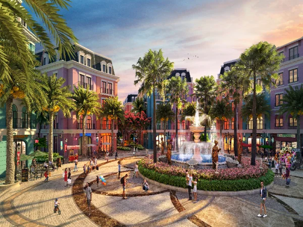 Phối cảnh quảng trường trung tâm khu đô thị Harbor Bay Ha Long