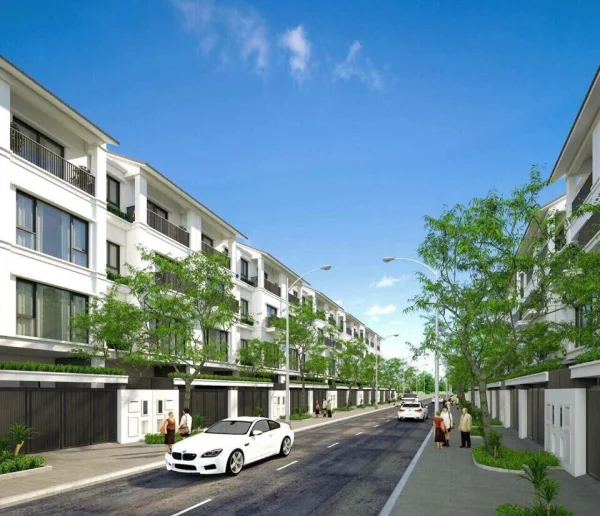 Phối cảnh dãy nhà liền kề dự án khu đô thị Promexco Móng Cái