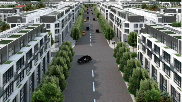 Phối cảnh đường nội khu dự án khu đô thị Promexco Móng Cái