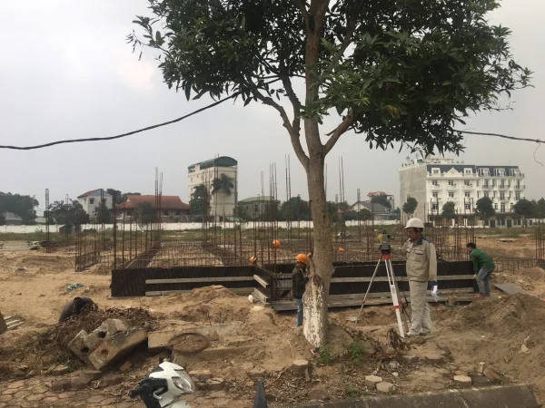 Hạng mục nhà hàng đang được thi công