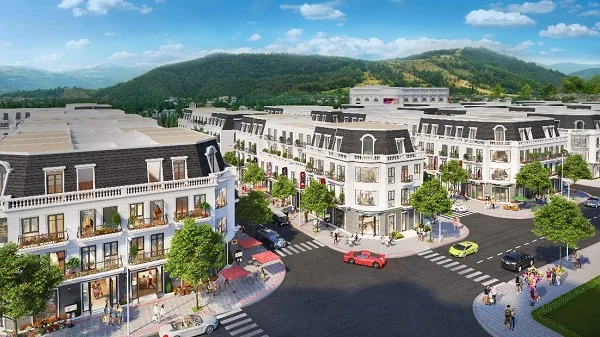 Phối cảnh các căn nhà phố thương mại Golden Mark Shophouse Cẩm Phả
