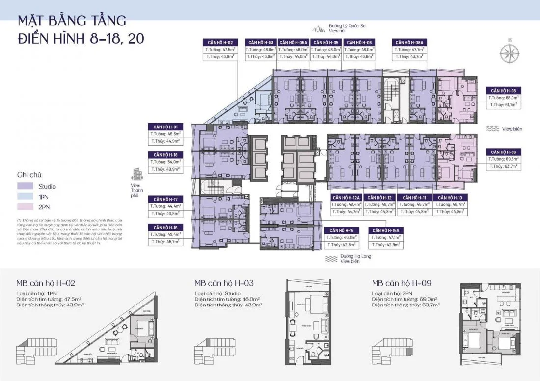 Mặt bằng tăng điển hình dự án The Holiday Ha Long Quảng Ninh