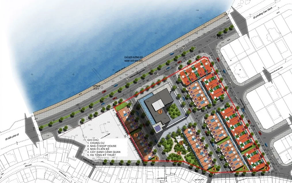 Mặt bằng tổ hợp căn hộ, nhà liền kề Green Diamond Hạ Long