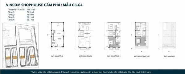 Thiết kế chi tiết mẫu shophouse mẫu G3, G4 tại dự án tổ hợp nhà phố thương mại Vincom Shophouse