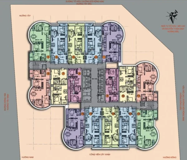 Mặt bằng tầng điển hình dự án tổ hợp thương mại, dịch vụ QMS Tower 2