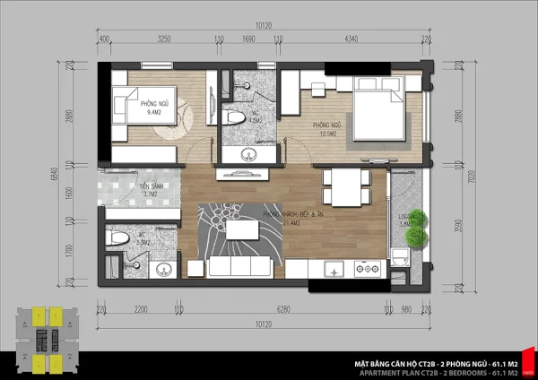 Tòa nhà căn hộ CT2 – Iris Garden Hà Nội